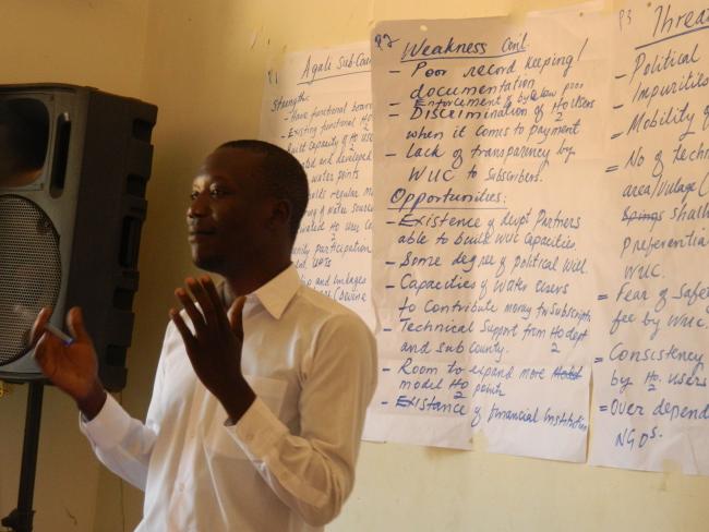 Jimmy Otim participating in a learning event. Photo: IRC