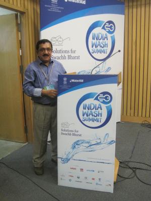 Dr Kurian Baby at the India WASH Summit
