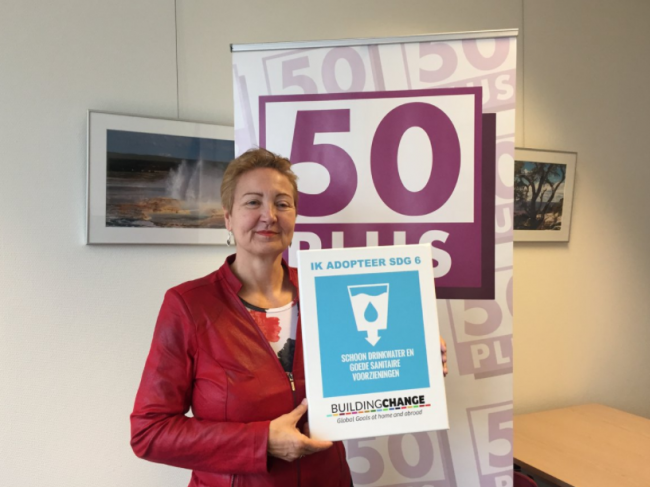 Corrie van Brenk adopts SDG 6. Photo: Partos