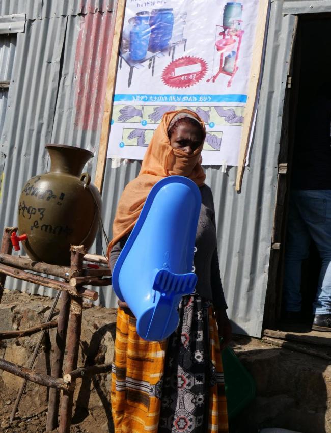 Woman at an WASH enterprise in Ethiopia