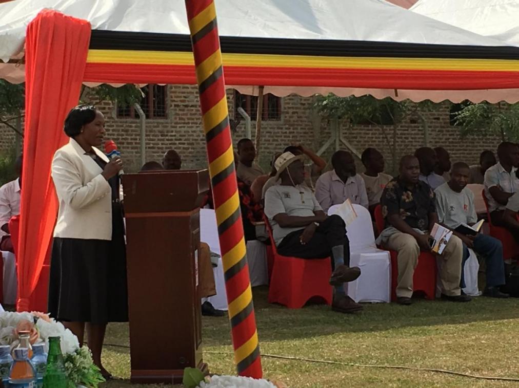 State Minister for Local Government Jennifer Namuyangu speaking at the launch of the master plan