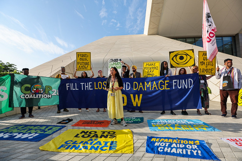 Fill the Loss &amp; Damage Fund Now! Action by DIGO BIKAS INSTITUTE at UN CCC COP28, Dubai, 4 Dec 2023