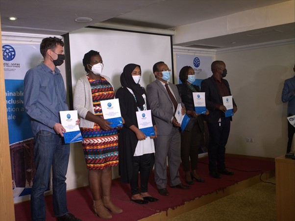 The implementation guideline launched during world toilet day celebration (photo by: Tsegaye Yeshiwas)