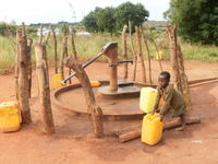 Collecting water in Nampula, Mozambique.